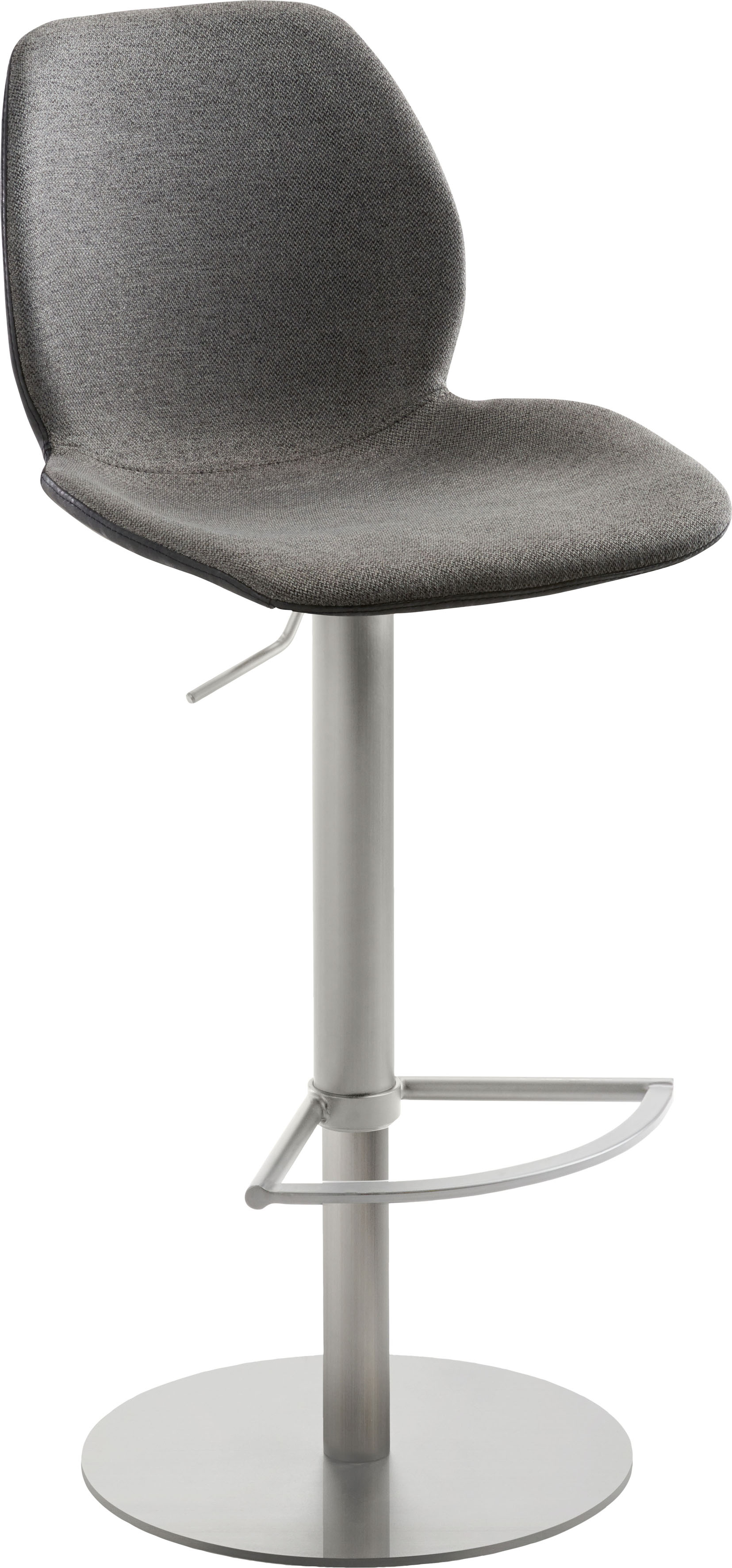 Barhocker MAYER SITZMÖBEL "Bar- und Tresenhocker myMARCO", grau (schwarz, anthrazit, meliert), B:46cm H:52,5cm T:42cm, Hocker, Barhocker