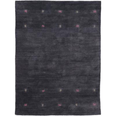 Wollteppich CARPETFINE "Gabbeh Uni, auch als Läufer erhältlich", grau, B:120cm H:15mm L:170cm, Wolle, Teppiche, reine Wolle, handgewebt, Gabbeh Loom Tiermotiv, große Farbauswahl Image