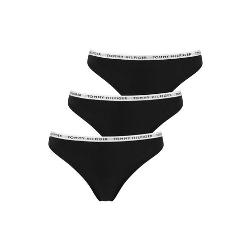 Slip TOMMY HILFIGER UNDERWEAR Gr. L, schwarz Damen Unterhosen mit schmalem Logobündchen