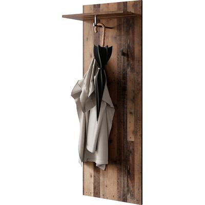 Garderobenpaneel INOSIGN "Jakob", braun (old wood), B:48cm H:140cm T:28cm, Holzwerkstoff, Garderobenpaneele, Garderobenpaneel, mit Ablage, Breite 48 cm Image