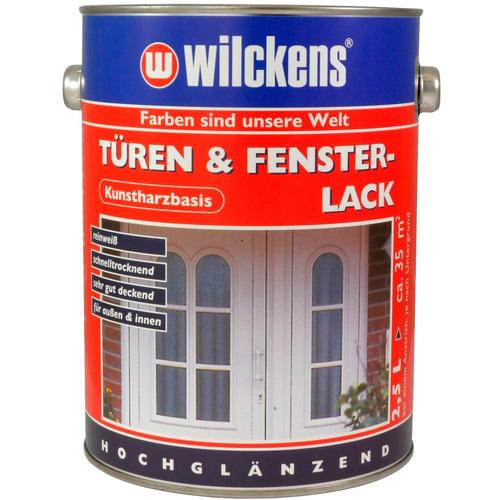"WILCKENS FARBEN Holzlack ""Türen & Fensterlack"" Farben dauerelastisch Gr. 2,5 l, weiß Holzlacke Farben"
