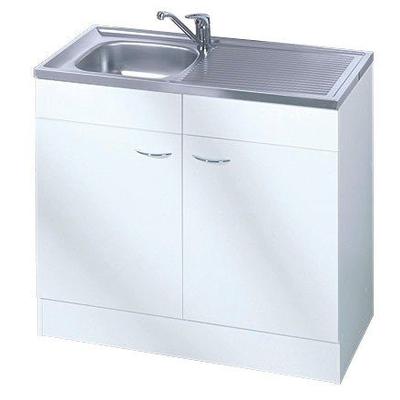 Spülenschrank KOCHSTATION "KS-Elster", weiß, B:80cm H:85cm T:60cm, Holzwerkstoff, Schränke, Breite 80 cm Image
