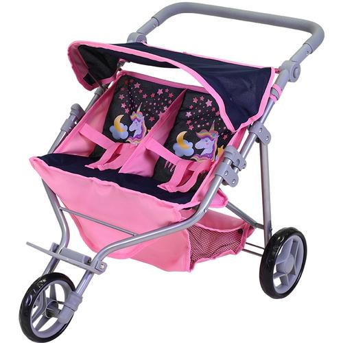 Puppen-Zwillingsbuggy KNORRTOYS ""Duo - Magic Unicorn"" Puppenwagen rosa (magic unicorn) Kinder