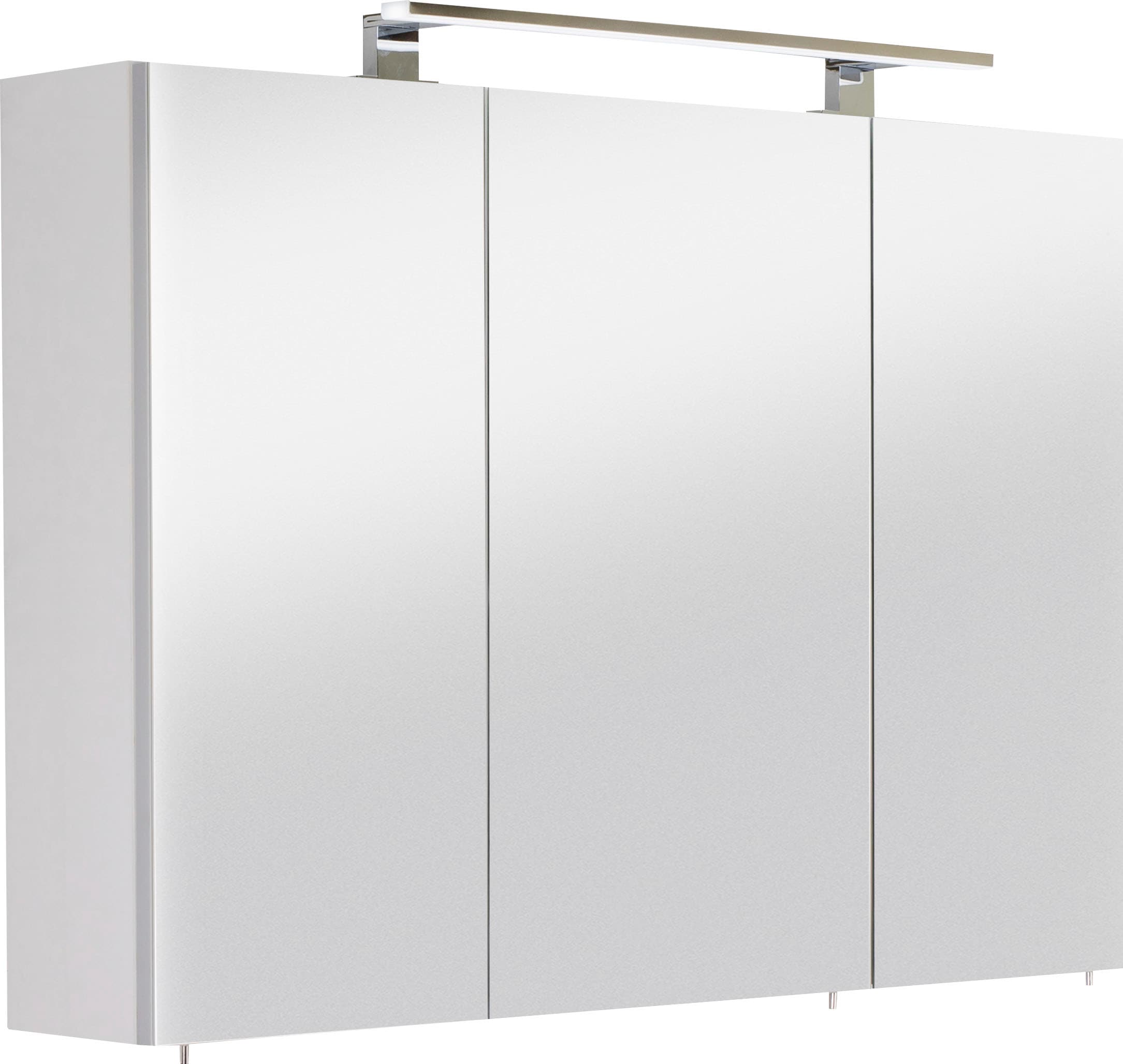 Spiegelschrank OPTIFIT "Mino", weiß (seidenglanz weiß), B:100cm H:68cm T:17,6cm, Schränke, Breite 100 cm Image