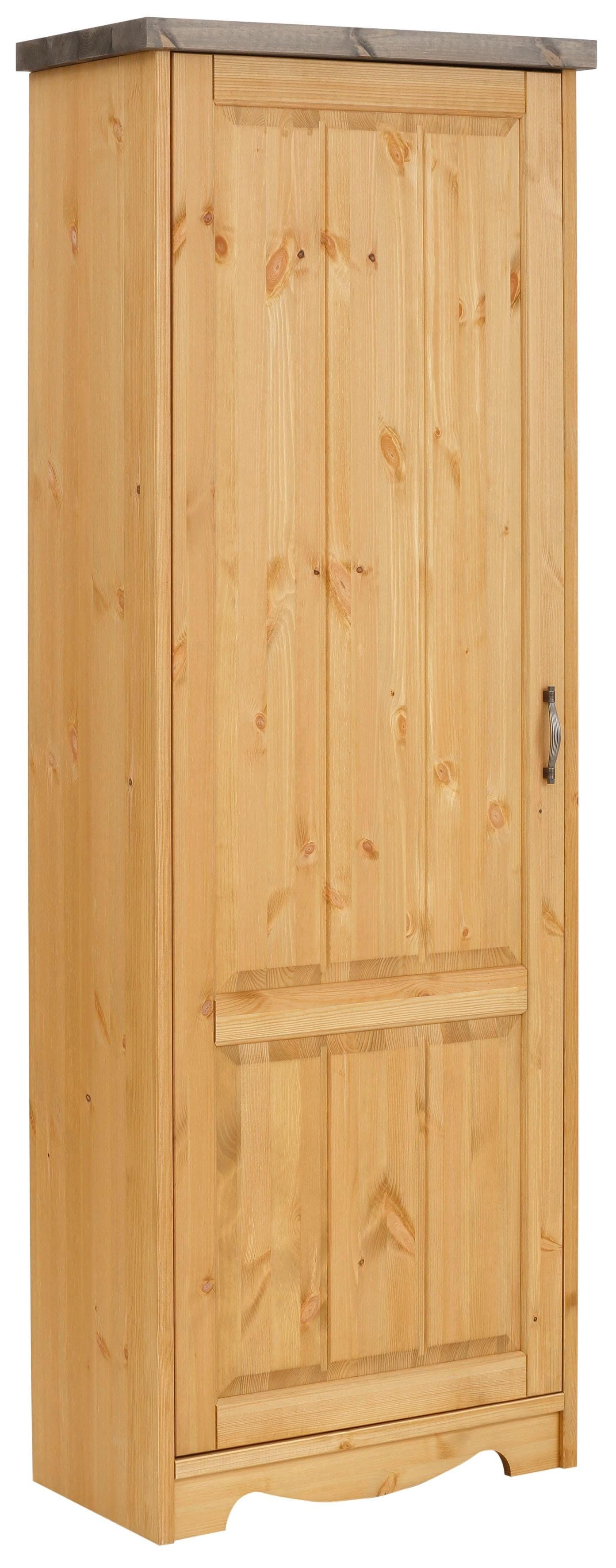 Garderobenschrank OTTO HOME "Trinidad", beige (natur, grau), B:69cm H:190cm T:37cm, Massivholz, Schränke, Garderobenschrank, aus massiver Kiefer, FSC zertifiziert, Breite 69 cm Image