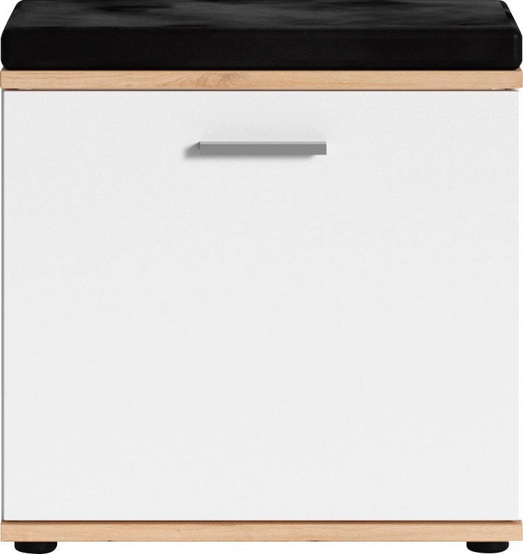 Sitzbank INOSIGN "Jakob", weiß (weiß, artisan eiche), B:48,5cm H:49cm T:30cm, Sitzbänke, Sitzbank Garderobenbank, Breite 48,5 cm