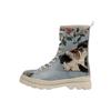 Stiefelette DOGO "Gisele Sleepy Cat Damen Stiefel / Female", Damen, Gr. 36, Normalschaft, blau, Lederimitat, Schuhe Boots Schnürboots, Vegan