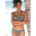 Push-Up-Bikini-Top LASCANA "Clara" Gr. 34, Cup B, beige (schwarz, creme) Damen Bikini-Oberteile Ocean Blue