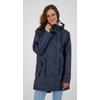 Regenmantel DEPROC ACTIVE "Friesennerz ankergluttraum WMN", Damen, Gr. 36 (S), blau (navy), Obermaterial: 100% Polyurethan; Futter: 100% Polyester, casual, Langarm mit Druckknopf, Mäntel, auch in Großen Größen erhältlich
