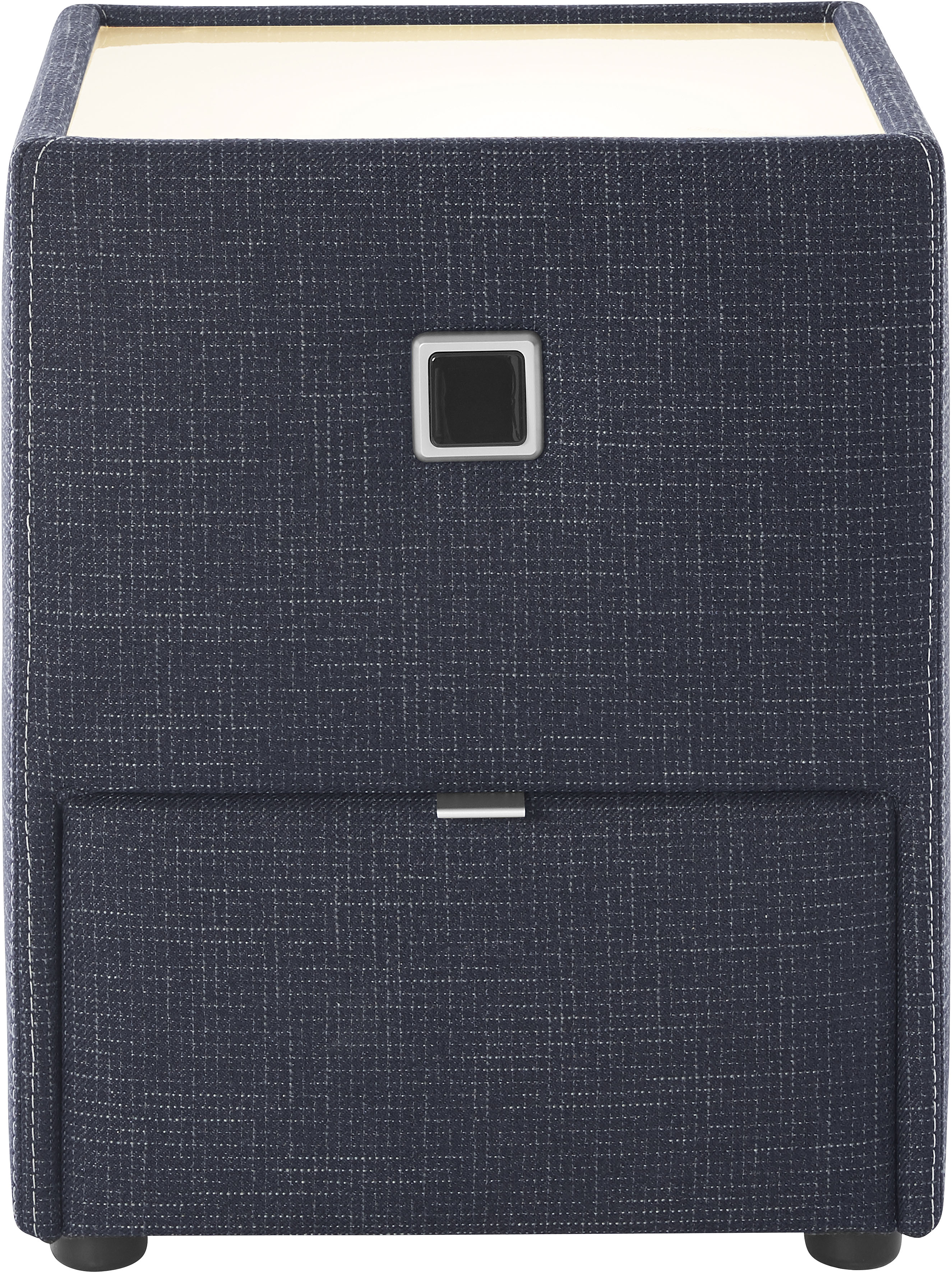 Nachtkonsole JOCKENHÖFER GRUPPE "Lancy", blau (dunkelblau 313, 02), B:42,5cm H:53cm T:45cm, Glas, Holzwerkstoff, Sideboards, Nachtkonsole, mit LED-Beleuchtung