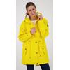Regenmantel DEPROC ACTIVE "Friesennerz ankergluttraum WMN", Damen, Gr. 50 (XL), gelb, Obermaterial: 100% Polyurethan; Futter: 100% Polyester, casual, Langarm mit Druckknopf, Mäntel, auch in Großen Größen erhältlich