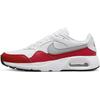 Sneaker NIKE SPORTSWEAR "AIR MAX SC", Gr. 41, bunt (weiß, wolf, grau, university, rot, schwarz), Leder, Textil, sportlich, Schuhe