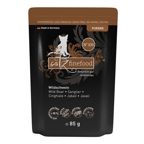 8x85g catz finefood Purrrr Pouch No. 109 Wildschwein Katzenfutter nass