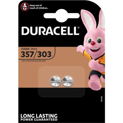 D 357/303 SR44 Uhrenknopfzelle Silberoxid 190mAh 1,55V (2er Blister) - Duracell