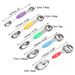 Magnetic Measuring Spoons Set of 5 Dual Sided Stainless Steel for Measuring - Silver Tone