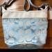 Coach Bags | Coach Bucket Crossbody Or Shoulder Bag White And Light Blue New Without Tags | Color: Blue/White | Size: Bottom 8 1/2 Top Is 13 X 5 Inches