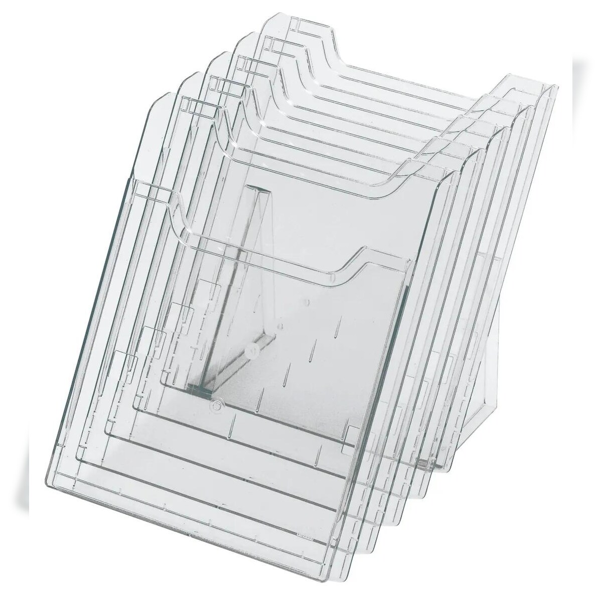 Exacompta 60258D 1x Display-Set mit 5 Fächern für A4 hoch - Transparent Image