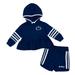 Girls Infant Colosseum Navy Penn State Nittany Lions Spoonful Full-Zip Hoodie & Shorts Set