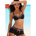 Bügel-Bikini KANGAROOS Gr. 44, Cup B, schwarz Damen Bikini-Sets Ocean Blue