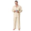 Schlafanzug KINGS CLUB Gr. 52/54, beige Herren Homewear-Sets Nachtwäsche