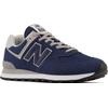 Sneaker NEW BALANCE "ML574 Core", Gr. 45, blau (dunkelblau, grau), Leder, Textil, Schuhe Modernsneaker, Topseller