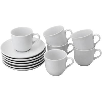 Espressotasse RETSCH ARZBERG "Bianca", weiß, 100ml, 12 tlg., Porzellan, Trinkgefäße, 6 Tassen, 6 Untertassen Image