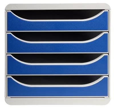 Exacompta 310003D 1x BIG-BOX Schubladenbox, 4 offene Laden, Serie Office - Blau Image