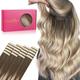 WENNALIFE Tape in Hair Extensions Human Hair, 20pcs 16 inch 50g Sandy Brown to Platinum Blonde Remy Tape Hair Extensions Real Human Hair Tape Extensions Coloured Hair Extensions