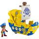 Fisher-Price Nickelodeon Santiago of The Seas Santiago Figure & El Bravo Pirate Ship Toy for Preschool Pretend Play Ages 3 Years and up