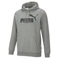 Hoodie PUMA "Essentials Big Logo hoodie Herren" Gr. S, grau (medium gray heather) Herren Sweatshirts