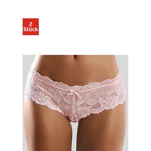 Panty VIVANCE Gr. 48/50, rosa (rosé) Damen Unterhosen aus elastischer Spitze, sexy Dessous