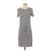 H&M Casual Dress: White Stripes Dresses - Women's Size X-Small