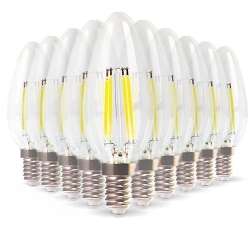 Los mit 10 LED-Lampen E14 Flame Filament 4w Eq 40W warmweiß 2700K