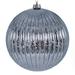 Vickerman 695593 - 4" Pewter Shiny Mercury Lined Ball Christmas Tree Ornament (6 pack) (N162287)