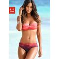 Bügel-Bandeau-Bikini LASCANA Gr. 42, Cup C, rot (rot, bedruckt) Damen Bikini-Sets Ocean Blue