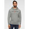 Kapuzensweatshirt JACK & JONES "Logo Hoodie Oldschool", Herren, Gr. XL, grau (light grau melange), angeraute Sweatware, Obermaterial: 68% Baumwolle, 28% Polyester, 4% Viskose, bedruckt, meliert, casual, normal normal, Rundhals, Langarm Rippbündchen,...