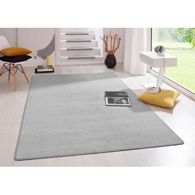 Teppich HANSE HOME "Fancy" Gr. 2, grau, B:80cm H:7mm L:150cm, Kunstfaser, Teppiche, Kurzflor, Läufer, uni, gekettelt, Wohnzimmer, Schlafzimmer, Esszimmer Image