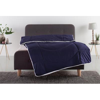 Microfaserbettdecke MY HOME "Microlux, Bettdecke 135x200 cm, 155x220 cm, 200x200 cm", blau, B:135cm L:200cm, Obermaterial: 100% Polyester. Bezug: 100% Polyester. Füllung: 100% Polyester, Bettdecken, Bettdecken in 4 Farben, Sommer, Winter, 4... Image