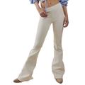 Free People Jeans | Free People Boho Penny Pull On Flare Ivory Cream Pants Jeans Womens Size 30 Nwt | Color: Cream/White | Size: 30