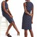 J. Crew Dresses | J Crew Navy Polka Dot Sleeveless Fringe Cotton Dress | Color: Blue/White | Size: 4