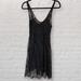 Free People Dresses | Free People Flowy Boho Black Lace Dress With Gold Flecks Size 2 | Color: Black/Gold | Size: 2