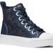 Michael Kors Shoes | Michael Michael Kors Gertie High Top Logo Mesh Sneakers | Color: Blue/White | Size: 6