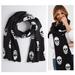 Torrid Accessories | Black Skull Scarf | Color: Black/White | Size: Os