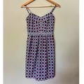 J. Crew Dresses | Loft Dress Women's 0 Blue Pink Floral Sleeveless Casual Ladies Pockets Summer | Color: Blue/Pink | Size: 0