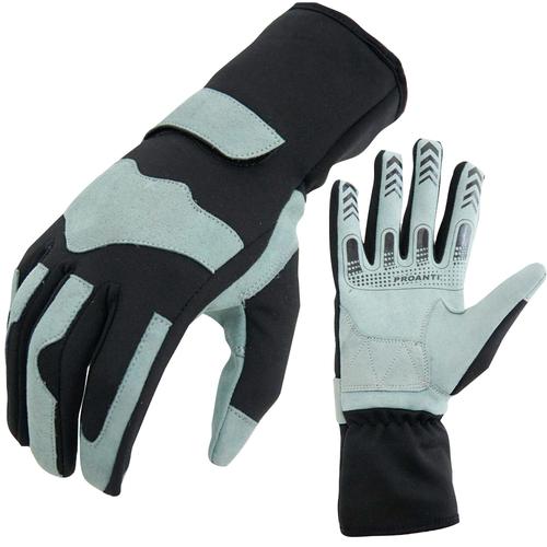 Karthandschuhe PROANTI Handschuhe Gr. M, grau (grau, schwarz) Motorradhandschuhe Gokart Karthandschuhe