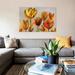 East Urban Home 'Contemporary Poppies Yellow' Print on Canvas Metal in Green/Orange/Red | 26 H x 40 W in | Wayfair 581D4F6AE7B74BC5AA757F429FDB8D6D