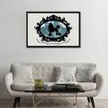 East Urban Home Poodle (Black&Blue) I by 5by5collective - Gallery-Wrapped Canvas Giclee Print Canvas in Black/Blue/Green | 32 H x 48 W in | Wayfair