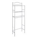 Kenney 3-Tier Bathroom Over Toilet Space Saver Etagere, Polished Pewter Metal in White | 65 H x 23 W x 9.6 D in | Wayfair KN61561