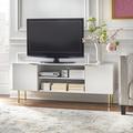 Mercer41 Jarlyn TV Stand for TVs up to 65" Wood in White | Wayfair D04DD2542AD44AC695255CC3CC7AD3CA