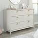 Sand & Stable™ Ayva 6 Drawer 50.95" W Double Dresser Wood in White/Black | 32.795 H x 50.95 W x 17.244 D in | Wayfair